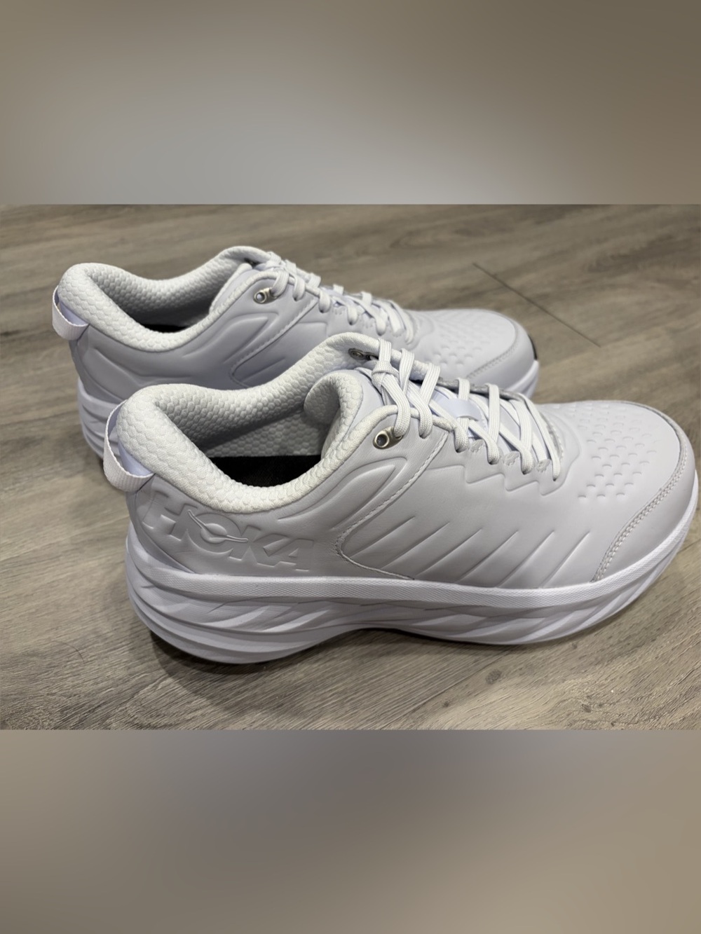 HOKA Bondi SR Athletic Shoes White US 11 2E Wide New